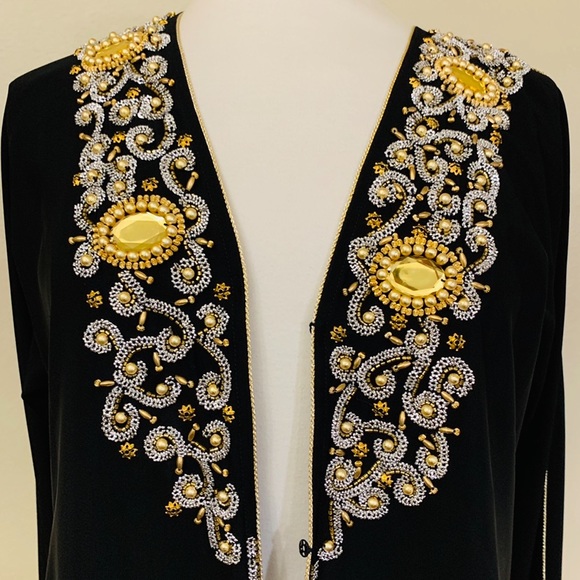 BRAND NEW BEAUTIFUL AUTHENTIC ARABIC CRYSTAL ABAYA - Picture 6 of 8